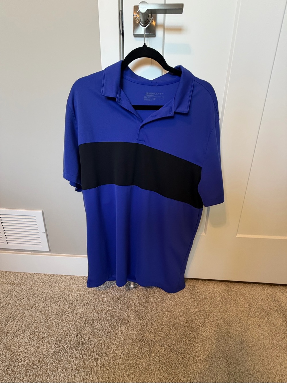 Nike Royal Blue Polo with Black Chest Band
